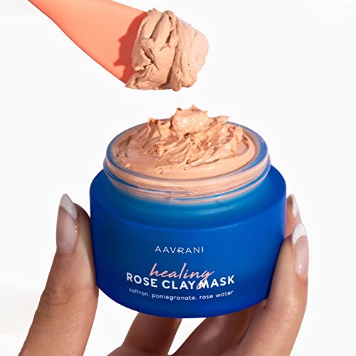AAVRANI Healing Rose Clay Mask with FREE Mask Applicator Tool | Buy both and save $10!