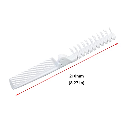 Antrader Foldable Travel Pocket Hair Comb & Brush Combo Styling Tool Men Women Combs White Pack of 6