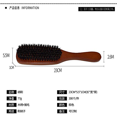 Beard Brush 100% Boar Bristle Hair Brush Beard Straightener Brush Make Beard Soften Clean Durable Wood Handle for itchy beard