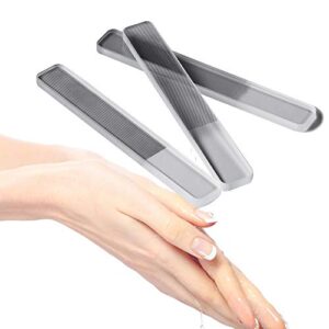 glass nail shiner, mopcoder nail files polisher professional crystal manicure tools kit for natural nails