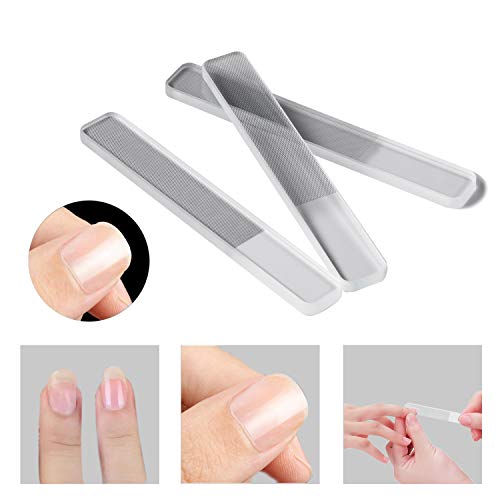 Glass Nail Shiner, Mopcoder Nail Files Polisher Professional Crystal Manicure Tools Kit for Natural Nails