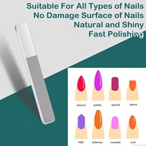 Glass Nail Shiner, Mopcoder Nail Files Polisher Professional Crystal Manicure Tools Kit for Natural Nails