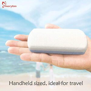 Maryton Pumice Stone for Feet, Double Sided Pedicure Tools Hard Skin 100 % Siliglass Callus Remover, Exfoliates Feet & Smooths Skin