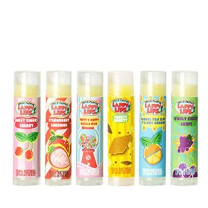 lappy lips organic 100% natural, lip balm chap stick for kids, toddlers (6 flavors) – organic essential oil – for dry chapped lips to restore and heal and make kids happy