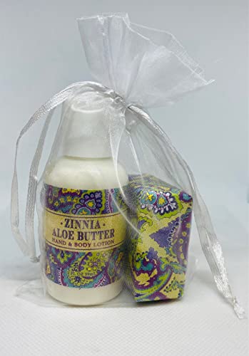 Greenwich Bay Trading Co. Zinnia Aloe Shea Butter Soap and Lotion Gift Set