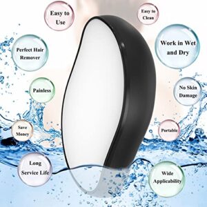 Crystal Hair Eraser, Magic Crystal Hair Remover, Painless Arm Back Bikini Liner Leg Hair Removal for Women Man, Black