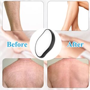 Crystal Hair Eraser, Magic Crystal Hair Remover, Painless Arm Back Bikini Liner Leg Hair Removal for Women Man, Black