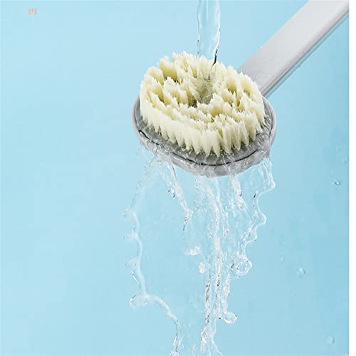 INGVY Dry Brushing Body Brush Multifunctional Detachable Bath Brush Back Body Bath Shower Sponge Scrubber Brushes with Handle Massager Bathroom Brush (Color : Green)