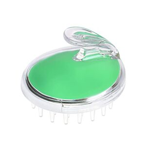 ingvy dry brushing body brush bath supplies crystal transparent silicone massage shampoo comb deep massage clean scalp shampoo artifact (color : green)
