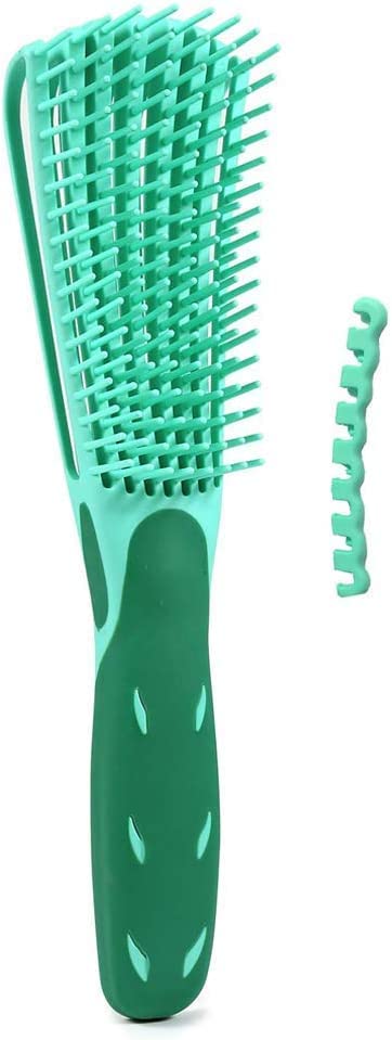 Detangling Hair Brush for Thick Hair,African American Hair Brush for Women Detangler Brush for Curly Hair,Natural Black Hair,3a/4b/4c Hair and Fine Hair for Kids and Women(Green)