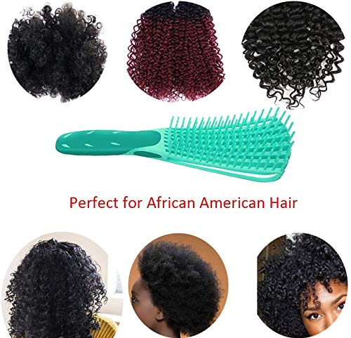 Detangling Hair Brush for Thick Hair,African American Hair Brush for Women Detangler Brush for Curly Hair,Natural Black Hair,3a/4b/4c Hair and Fine Hair for Kids and Women(Green)