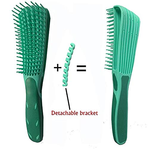 Detangling Hair Brush for Thick Hair,African American Hair Brush for Women Detangler Brush for Curly Hair,Natural Black Hair,3a/4b/4c Hair and Fine Hair for Kids and Women(Green)