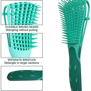 Detangling Hair Brush for Thick Hair,African American Hair Brush for Women Detangler Brush for Curly Hair,Natural Black Hair,3a/4b/4c Hair and Fine Hair for Kids and Women(Green)