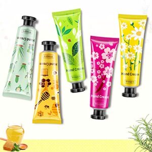 BONNIESTORE 8 Pack Plant Fragrance Hand Cream, Moisturizing Hand Care Cream Travel Gift Set With Natural Aloe And Vitamin E For Men And Women-30ml