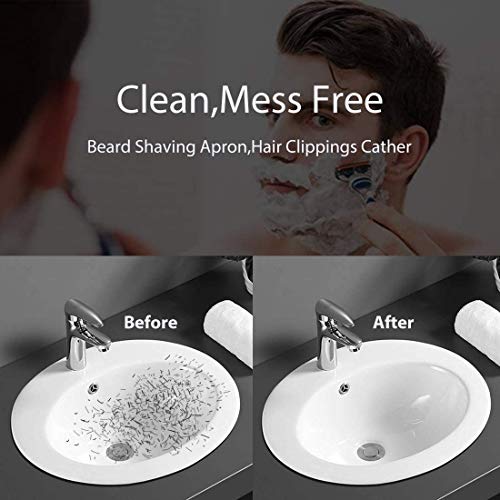 JFAN Men's Beard Bib Beard Hair Shaving Trimming Hair Cutting Cape Beard Catcher Suction Cups Home Salon