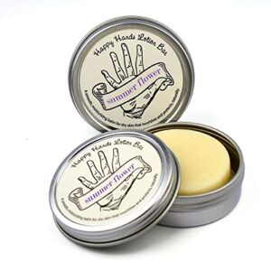 seattle sundries | lavender & ylang ylang natural beeswax & shea butter 2x (1.15oz) hand made solid lotion bars in tins- moisturizes & protects dry skin – for women & men, work & home.