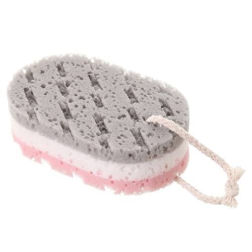 INGVY Dry Brushing Body Brush Body Massager Moisturizing Scrubber Bath Sponge Brush Dead Skin Remover Bath Cotton Bath Ball Shower Brush Bath Sponge (Size : Gray)