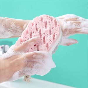 INGVY Dry Brushing Body Brush Body Massager Moisturizing Scrubber Bath Sponge Brush Dead Skin Remover Bath Cotton Bath Ball Shower Brush Bath Sponge (Size : Gray)