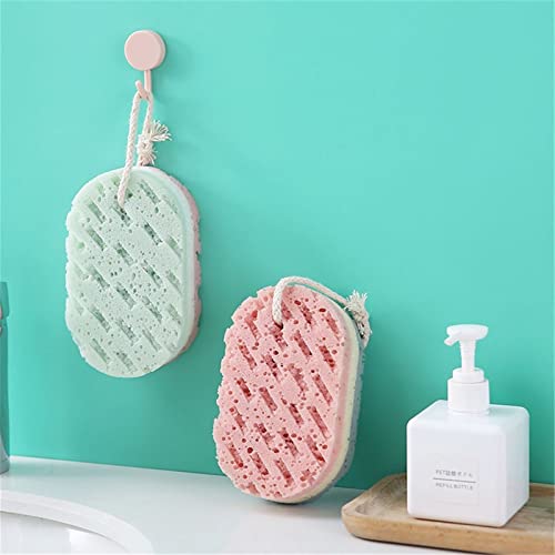 INGVY Dry Brushing Body Brush Body Massager Moisturizing Scrubber Bath Sponge Brush Dead Skin Remover Bath Cotton Bath Ball Shower Brush Bath Sponge (Size : Gray)