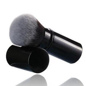 retractable makeup blush brushes, sinide professional kabuki brush set – best foundation brush travel kit for mineral powder,contouring, cream or liquid cosmetics