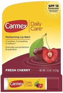 carmex lip balm stick – cherry flavor -spf 15 – pack of 2