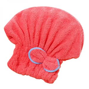 microfiber hair drying caps – extrame soft & ultra absorbent, coral fleece quick drying cap for curly thick hair hair turban wrap towels shower cap for girls and women