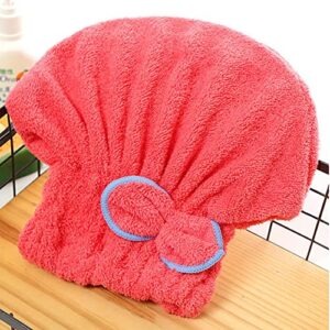 Microfiber Hair Drying Caps - Extrame Soft & Ultra Absorbent, Coral Fleece Quick Drying Cap for Curly Thick Hair Hair Turban Wrap Towels Shower Cap for Girls and Women