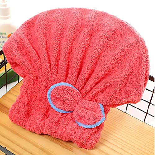 Microfiber Hair Drying Caps - Extrame Soft & Ultra Absorbent, Coral Fleece Quick Drying Cap for Curly Thick Hair Hair Turban Wrap Towels Shower Cap for Girls and Women