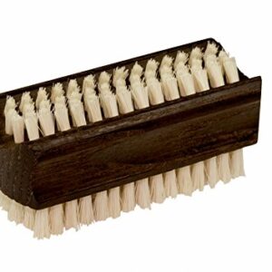 Redecker Natural Pig Bristle Nail Brush with Oiled Thermowood Handle, 3-3/4-Inches, Light