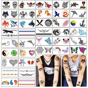 yazhiji 36 sheets temporary tattoos for kids boys girls adults great party favors and decorations
