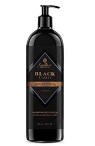 jack black – black reserve hydrating body lotion with cardamom & cedarwood, 12 oz.