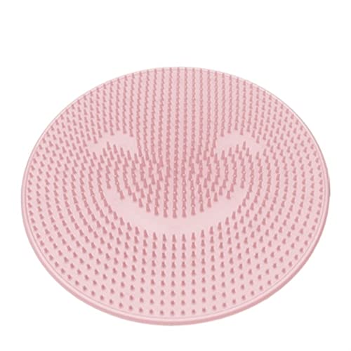 INGVY Dry Brushing Body Brush Silicone Bathroom Sucker Non-Slip Mat Lazy Foot Bath Bath Artifact Rub Back Massage Pad Foot Peeling Foot Scrub Brush (Color : Pink)