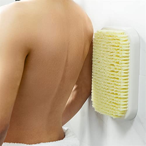 INGVY Dry Brushing Body Brush Massage Bath Brushes Body Back Rubbing Brush Back Exfoliating Stain Removal Scrub Wall Mounted Bathroom Body Wash Cleaning Tool