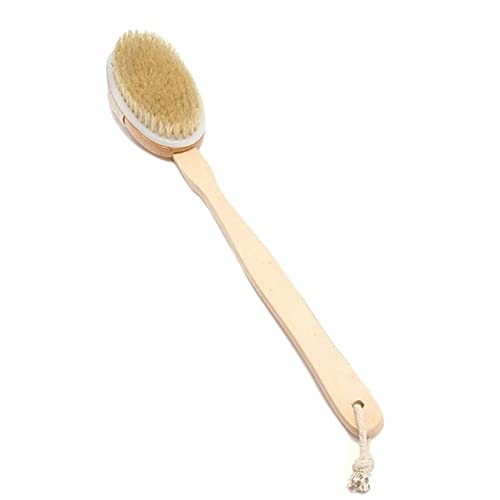 INGVY Dry Brushing Body Brush Natural Long Wood Wooden Body Brush Massager Bath Shower Back Spa Scrubber Natural Wood Bath Body Brush Cleaning Tool