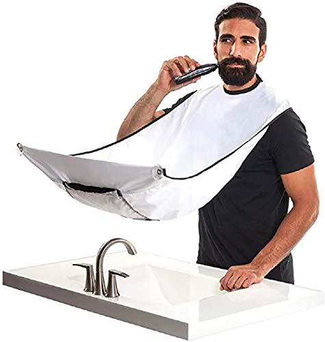 LucaSng Shaving Cloth Scissors Release Shave Trimming Cloth Neck Apron with Suction Cup