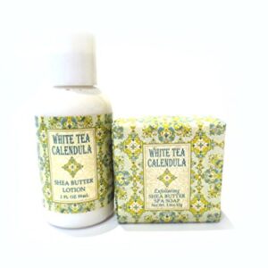 Greenwich Bay Trading Co.White Tea Calendula Shea Butter Soap and Lotion Gift Set