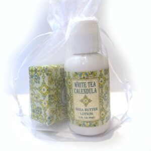 Greenwich Bay Trading Co.White Tea Calendula Shea Butter Soap and Lotion Gift Set