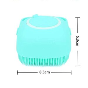 INGVY Dry Brushing Body Brush Silicone Fast Foaming Brush Cute Magic Brush Full Body Massage Bathroom Accessory Pet Shower Brush Replaceable Body Washclothes (Color : Yellow)