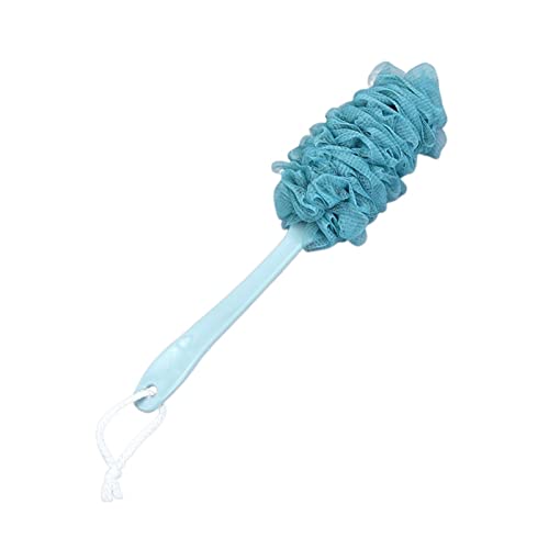 INGVY Dry Brushing Body Brush Long Handle Hanging Soft Mesh Back Body Bath Shower Scrubber Brush Sponge for Bathroom Shower Brush (Color : Blue)