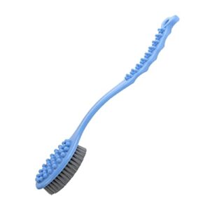 ingvy dry brushing body brush body massage hanging anti skid soft skin cleaning practical durable shower tool bath brush back scrubber with long handle (size : blue)