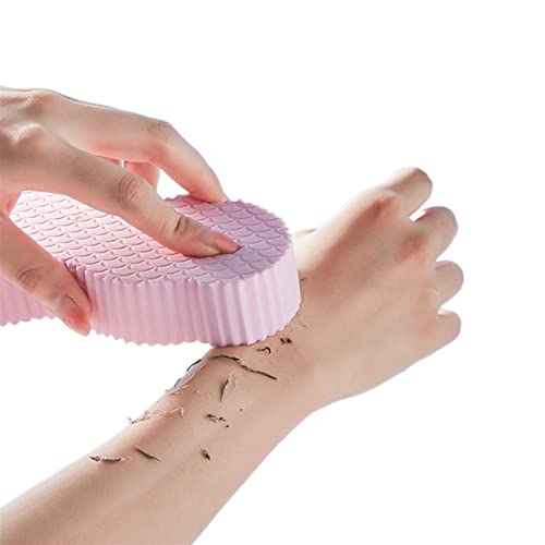 INGVY Dry Brushing Body Brush Soft Sponge Body Scrubber Adults Bath Exfoliating Scrub Sponge Skin Cleaner Dead Skin Remover Tool (Color : Pink)