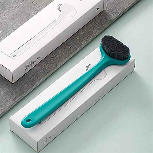 INGVY Dry Brushing Body Brush Improve Skin Health and Beauty Brushing Back Scrubber Gentle Exfoliation Bath Brush Long Handle Handheld Oval Head