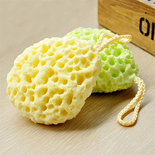 INGVY Dry Brushing Body Brush Bath Sponge Body Exfoliating Massage Soft Bath Ball Skin Care Tool Shower SPA Foam Body Cleansing Brush Body Scrubber (Color : Green)