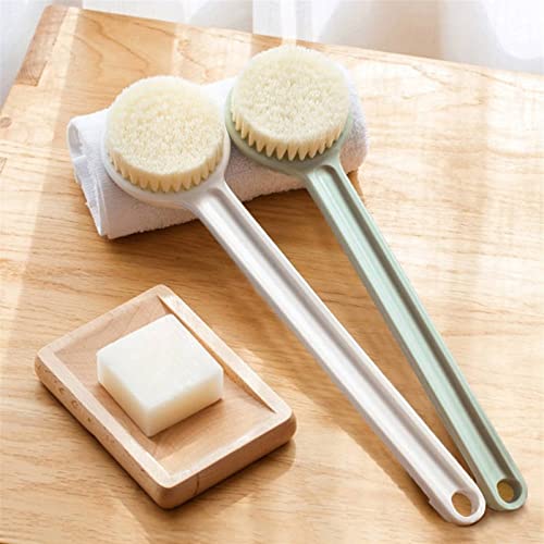 INGVY Dry Brushing Body Brush 1pc Long Handle Bath Brush Soft Body Scrubber Shower Exfoliator Scrub Skin Massager Nylon Cleaning Brush Bathroom Accessories (Color : Green)