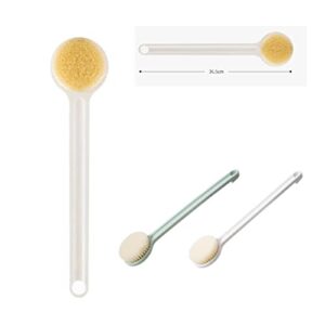 INGVY Dry Brushing Body Brush 1pc Long Handle Bath Brush Soft Body Scrubber Shower Exfoliator Scrub Skin Massager Nylon Cleaning Brush Bathroom Accessories (Color : Green)