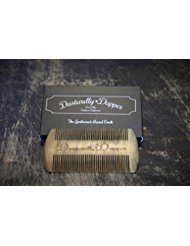 dastardly dapper: premium natural sandalwood anti-static beard comb – great with balms and oils