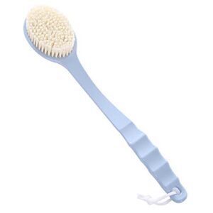 ingvy dry brushing body brush bathroom brush long handle back body brush bath shower scrubber exfoliating scrub skin massages bathroom products (color : blue)