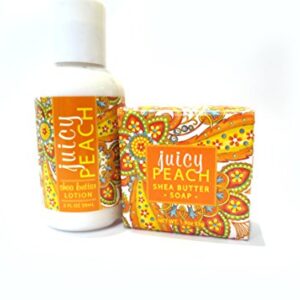 Greenwich Bay Trading Co. Juicy Peach Shea Butter Soap and Lotion Gift Set