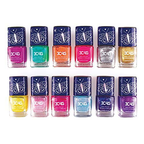 Three Cheers for Girls - Celestial 12-Pack Nail Polish Tower - Nail Polish Set for Girls and Teens - Includes 12 Vibrant Colors - Non-Toxic Nail Polish for Kids - Ages 8+