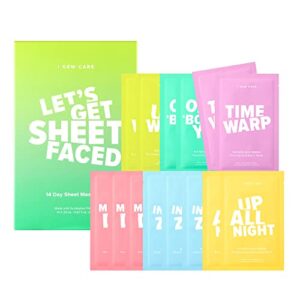 I DEW CARE Let’s Get Sheet Faced Face Sheet Mask Pack + Mini Meow Trio Peel Off Face Mask Set: Hydrating Mask, Illuminating Mask, Exfoliating Mask Bundle